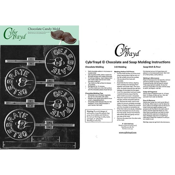 CybrTrayd N028-6BUNDLE Anchor Lolly Chocolate Candy Mold with Exclusive Copyrighted Chocolate Molding Instructions CybrTrayd N028-6BUNDLE Anchor Lolly Chocolate Candy Mold with Exclusive Copyrighted Chocolate Molding Instructions